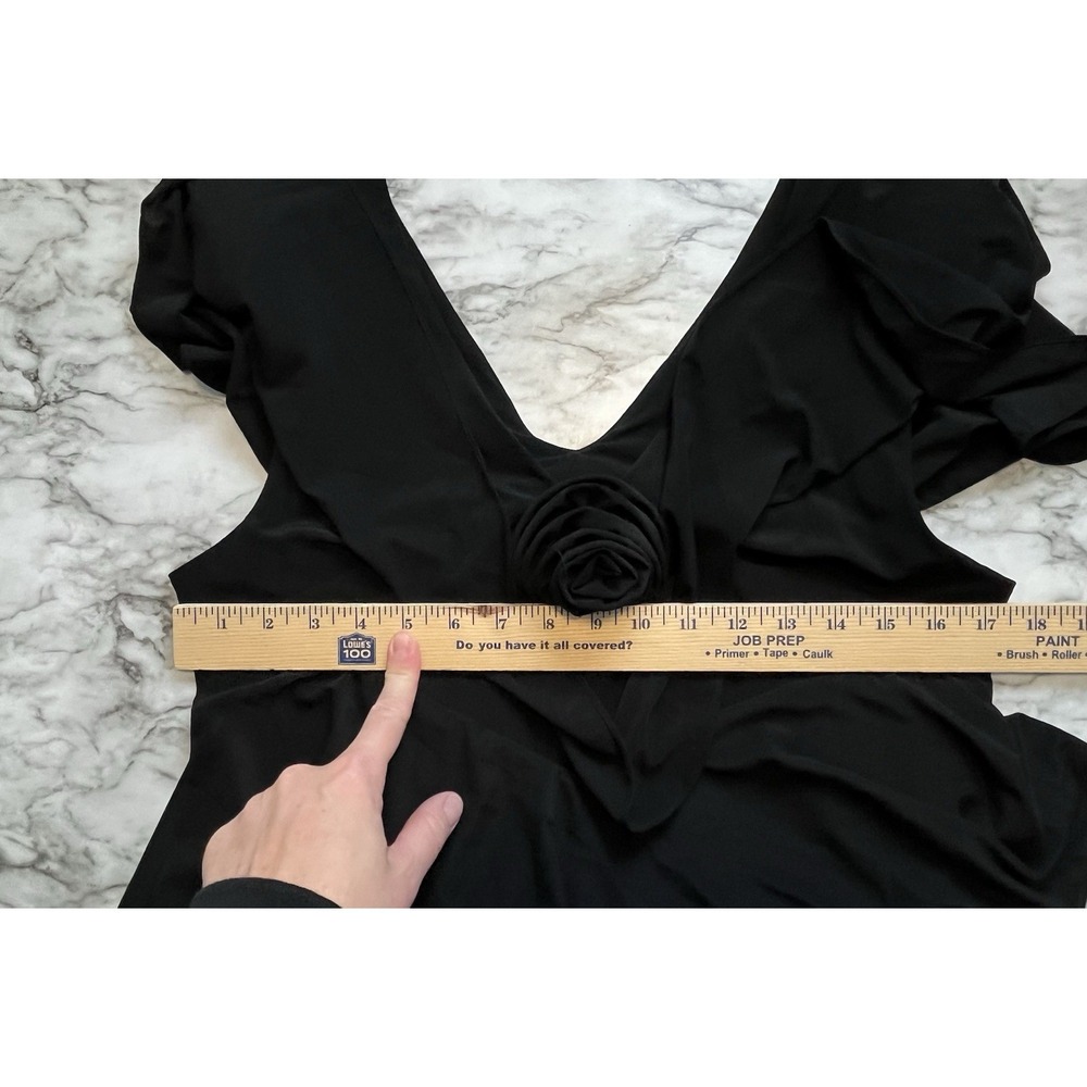 Ann Hobbs for Cattiva Black Layered Evening Dress Fairygoth 10 Vintage 90's - Picture 6 of 8